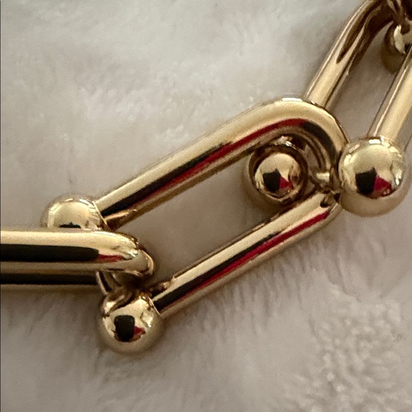 Gold-Tone Link Choker Necklace - Picture 2 of 7